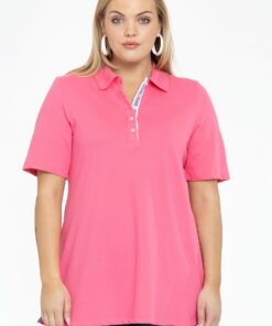 YOEK Polo-shirt flare | Roze | Maat 42/44