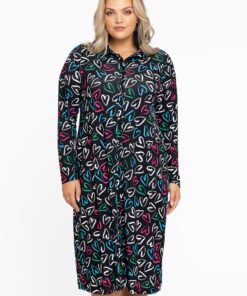 YOEK Blouse midi | Zwart | Maat 38/40