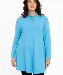 YOEK Tuniek wide bottom | Grote maten tuniek | Lichtblauw | Maat 42/44