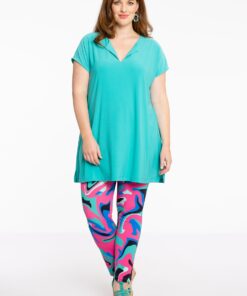 YOEK Pantalon Loretta's Xtra slim | Turquoise | Maat 38/40
