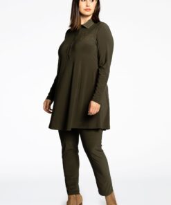 YOEK Loretta's Xtra slim broek | Groen | Maat 38/40