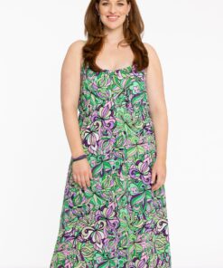 YOEK Jurk empire TIFFANY | Groen | Maat 38/40
