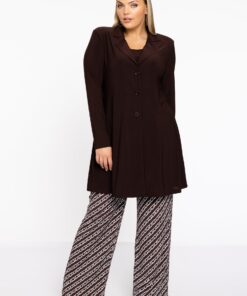 YOEK Wijde broek | Bruin | Maat 54/56