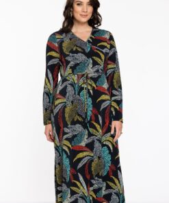 YOEK Wikkeljurk | Zwart | Maat 54/56