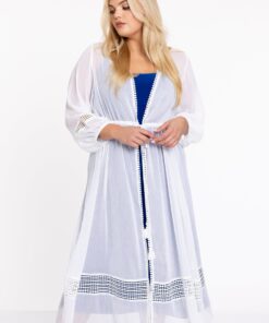 YOEK Vest met kant | Wit | Maat 42/44