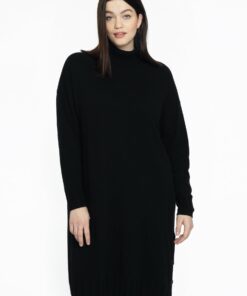 YOEK Jurk met col | Zwart | Maat 38/40