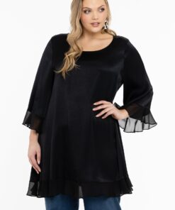 YOEK Wijde blouse | Zwart | Maat 38/40