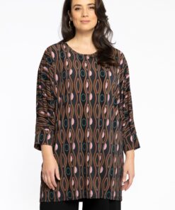 YOEK Tuniek vleermuismouw | Grote maten tuniek | Zwart | Maat 42/44