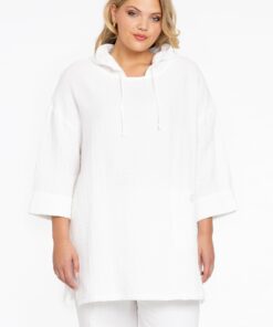 YOEK Shirt hoodie | Wit | Maat 42/44