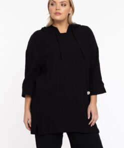 YOEK Shirt hoodie | Zwart | Maat 42/44