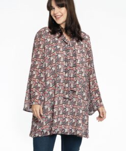 YOEK Blouse met shawl FIESTA | Beige | Maat 50/52