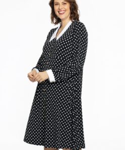 YOEK Blouse-jurk DOTS | Zwart | Maat 42/44