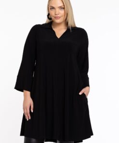 YOEK Tuniek Swing | Grote maten tuniek | Zwart | Maat 38/40