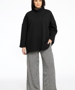 YOEK Wijde pantalon | Zwart | Maat 38/40