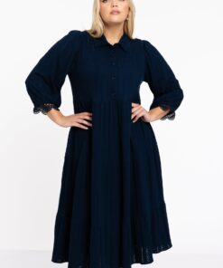 YOEK Jurk WAVE | Blauw | Maat 42/44