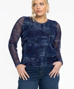 YOEK Shirt DENIM MOUSSE | Blauw | Maat 54/56