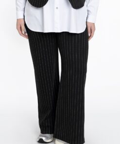 YOEK Broek PINSTRIPE | Zwart | Maat 38/40