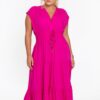 YOEK Lange jurk MIX | Roze | Maat 38/40